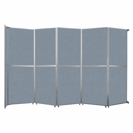 Versare Operable Wall Folding Room Divider 19'6" x 12'3" Powder Blue Fabric 1070504-2